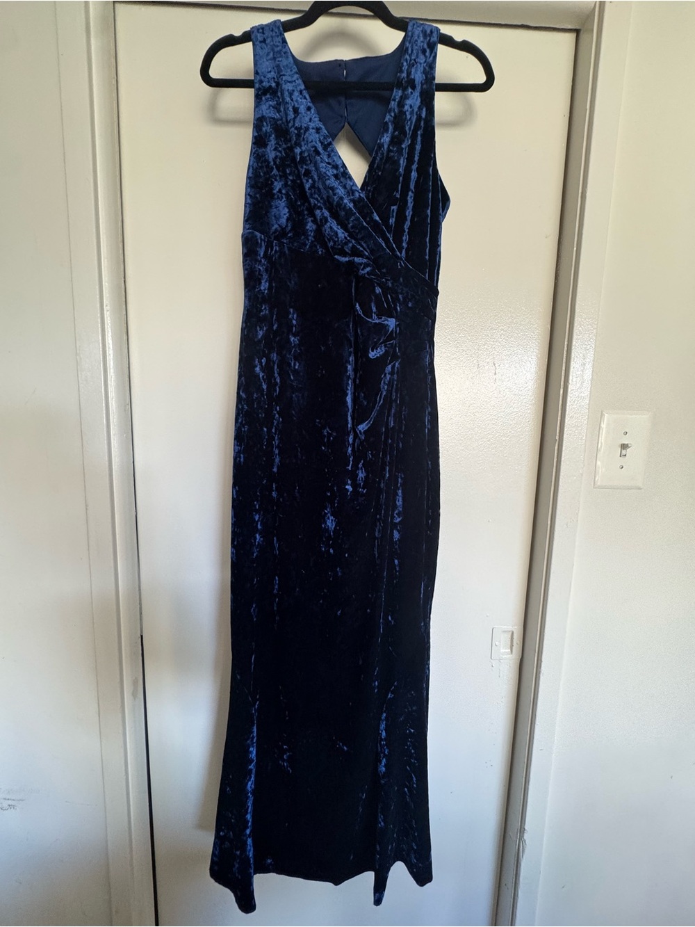 Ralph Lauren Velvet Maxi Dress in Deep Blue